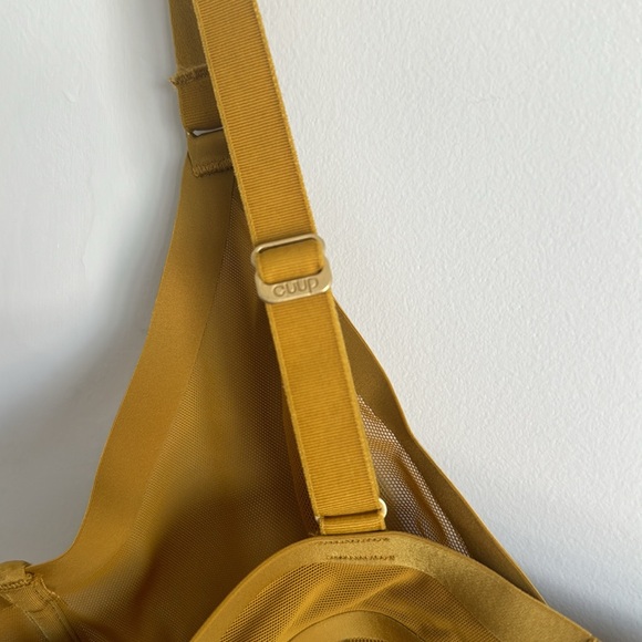 CUUP The Plunge Bra Yellow Underwire Mesh Sheer 36c - Picture 7 of 7